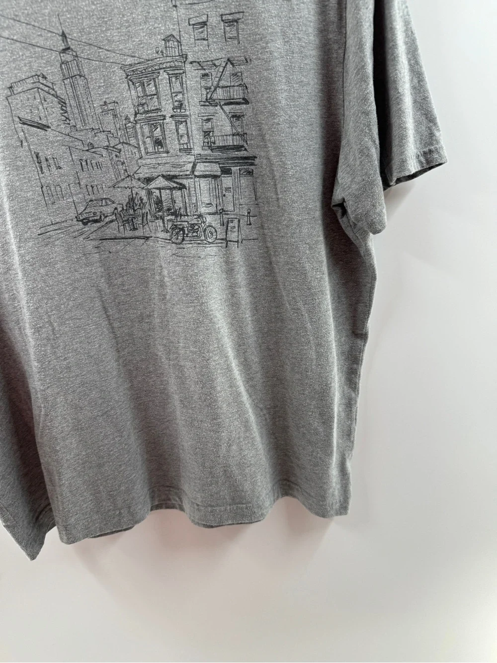 Banana Republic Premium Wash Grey Graphic T-Shirt – Men’s Large